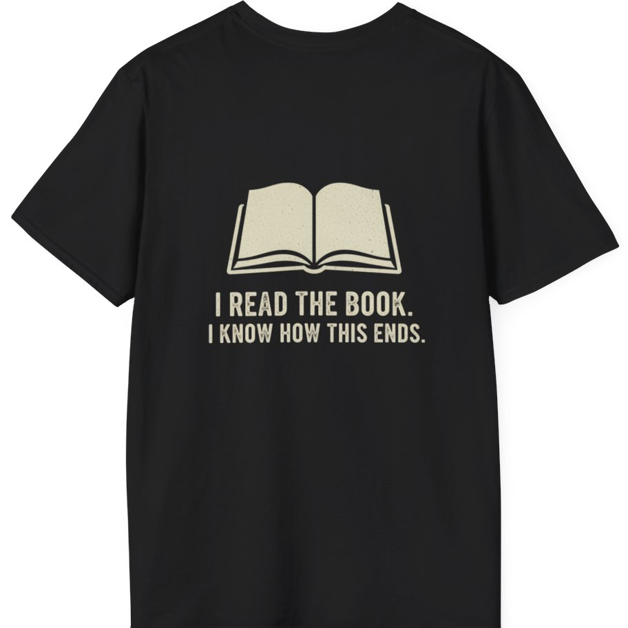 I Read The Book Back Print T-Shirt - Black back