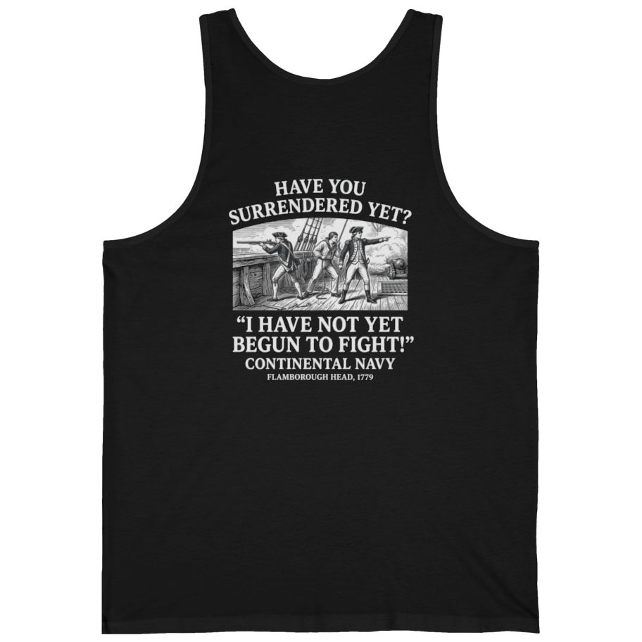 Not Yet Begun To Fight Back Print Tank Top - Black back