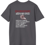 The Black Death European Tour Back Print T-Shirt - Charcoal back