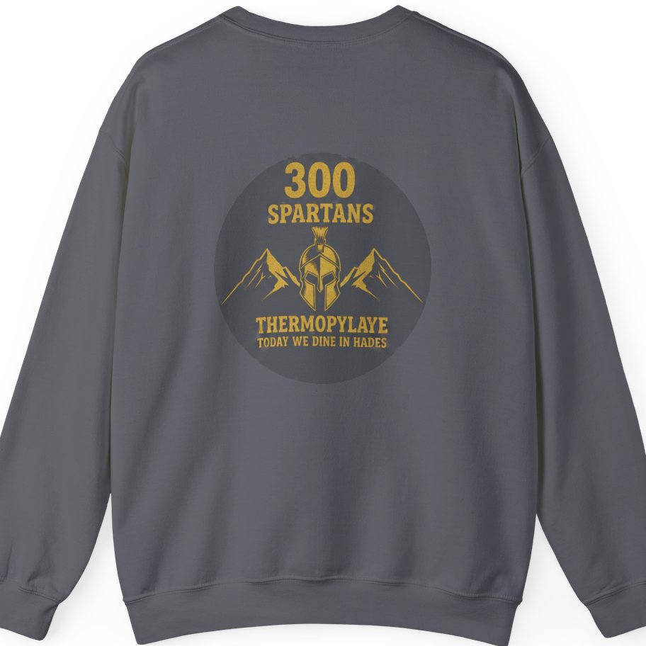 Spartans Thermopylae Back Print Sweatshirt - Charcoal back