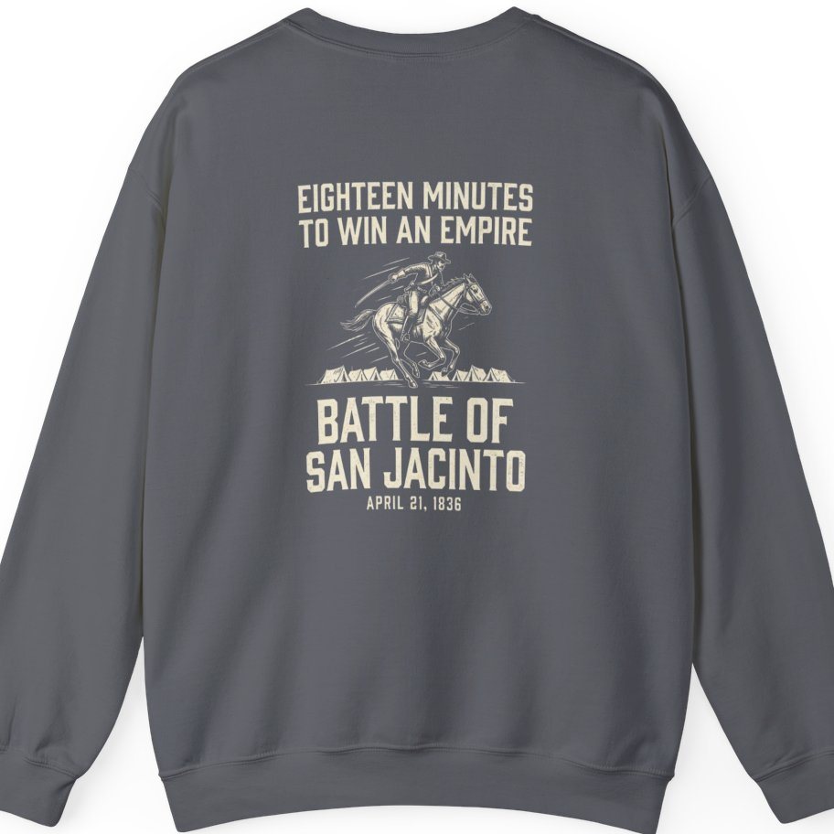 San Jacinto Eighteen Minutes Back Print Sweatshirt - Charcoal back