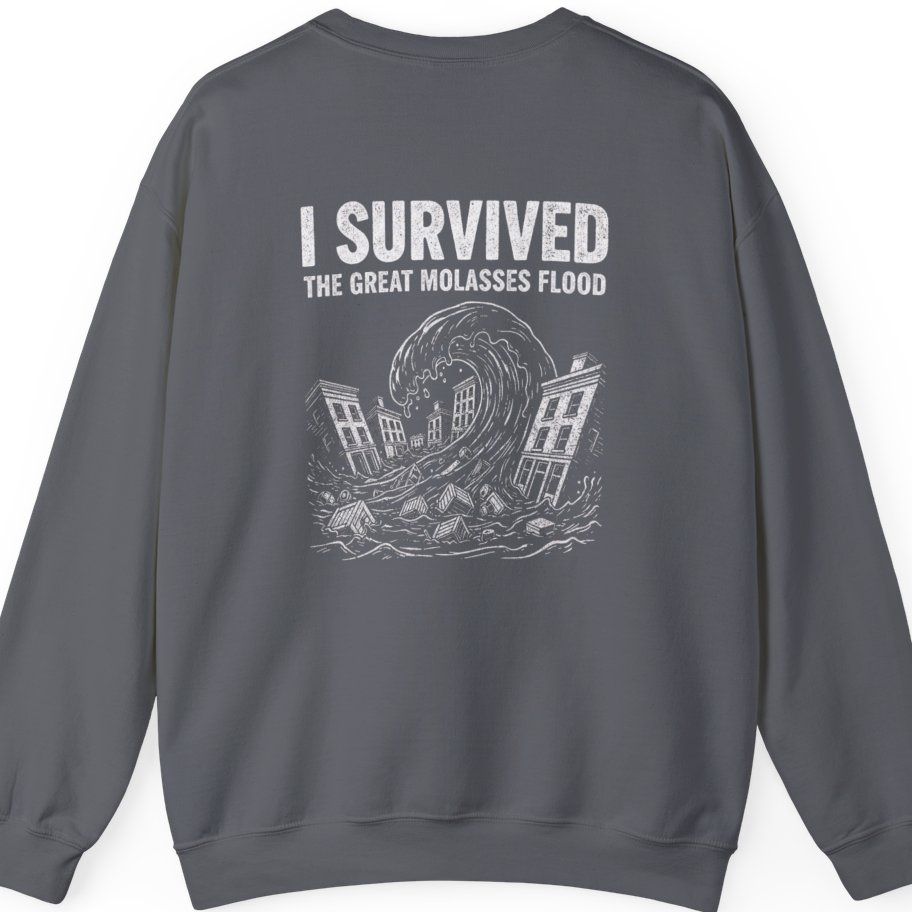 Great Molasses Flood Back Print Sweatshirt - Charcoal back