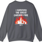 Great Chicago Fire Classic Back Print Sweatshirt - Charcoal back