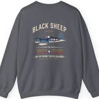 Black Sheep Squadron Crest Back Print Sweatshirt - Charcoal back