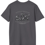 Continental Militia Two Fires Cowpens Back Print T-Shirt - Charcoal back