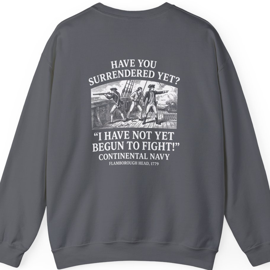 Not Yet Begun To Fight Back Print Sweatshirt - Charcoal back