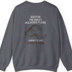 Boston The Great Molasses Flood Back Print Sweatshirt - Charcoal back