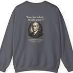 Woodrow Wilson Fourteen Points Procrastination Back Print Sweatshirt - Charcoal back