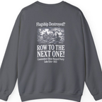 Row To The Next Ship Back Print Sweatshirt - Charcoal back