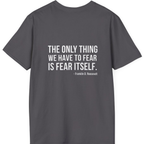The Only Thing We Have Back Print T-Shirt - Charcoal back