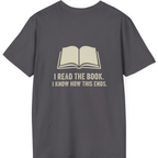 I Read The Book Back Print T-Shirt - Charcoal back