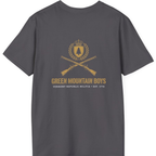 Green Mountain Boys Crest Back Print T-Shirt - Charcoal back