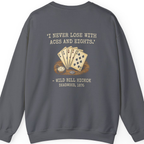 Dead Mans Hand Poker Back Print Sweatshirt - Charcoal back