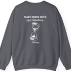 Time Travel Paradox Back Print Sweatshirt - Charcoal back