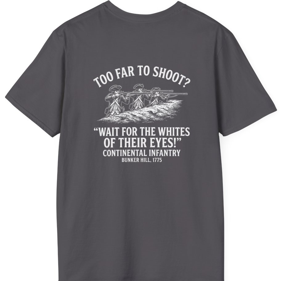 Whites of Their Eyes Bunker Back Print T-Shirt - Charcoal back