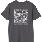Hanging Gardens Landscaping Back Print T-Shirt - Charcoal back