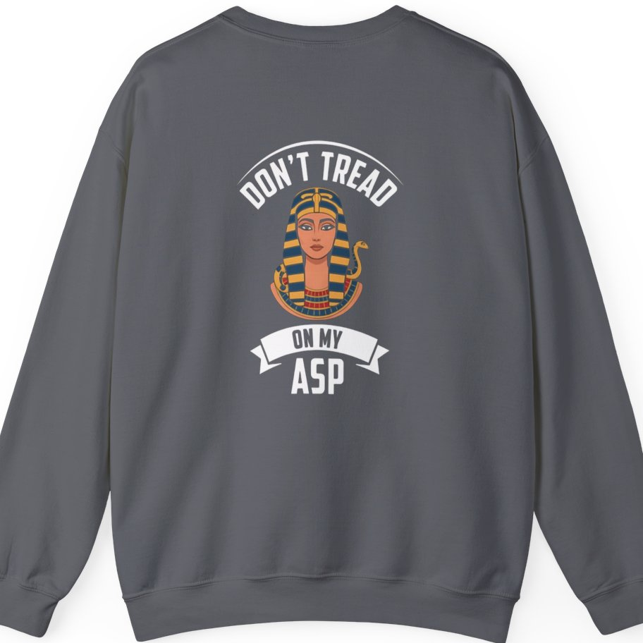 Cleopatra Asp Back Print Sweatshirt - Charcoal back