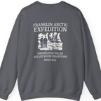 Franklin Arctic Expedition Escape Room Back Print Sweatshirt - Charcoal back