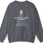 Inaugural Address Review Back Print Sweatshirt - Charcoal back