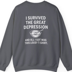 Great Depression Back Print Sweatshirt - Charcoal back