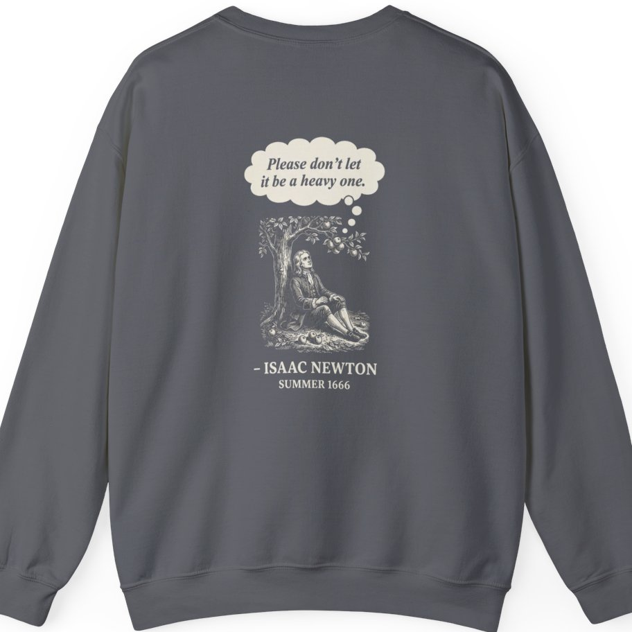 Newton Gravity Anxiety Back Print Sweatshirt - Charcoal back
