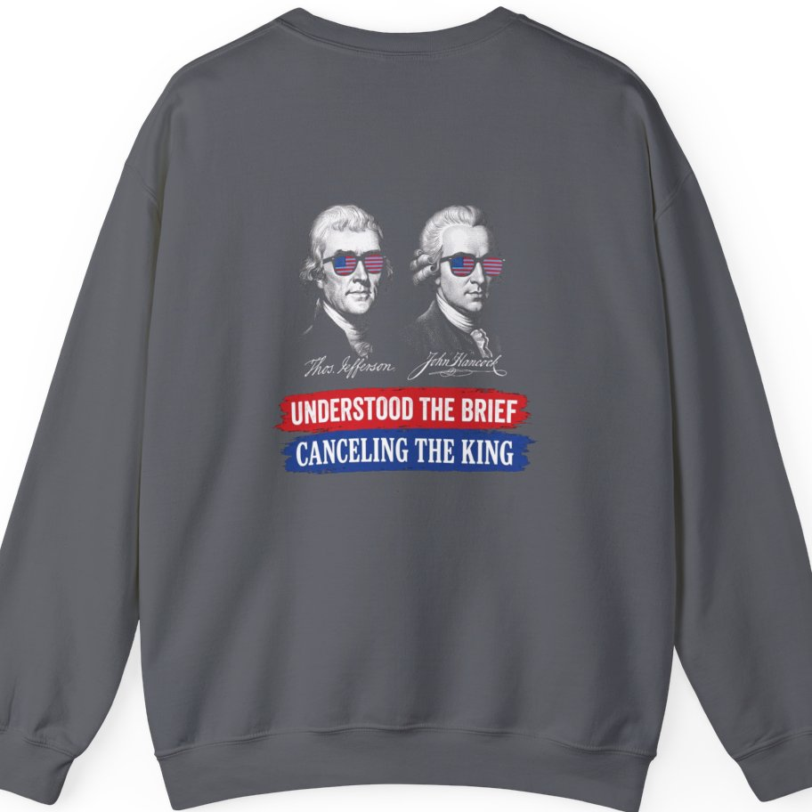 Jefferson Hancock Canceling The King Back Print Sweatshirt - Charcoal back