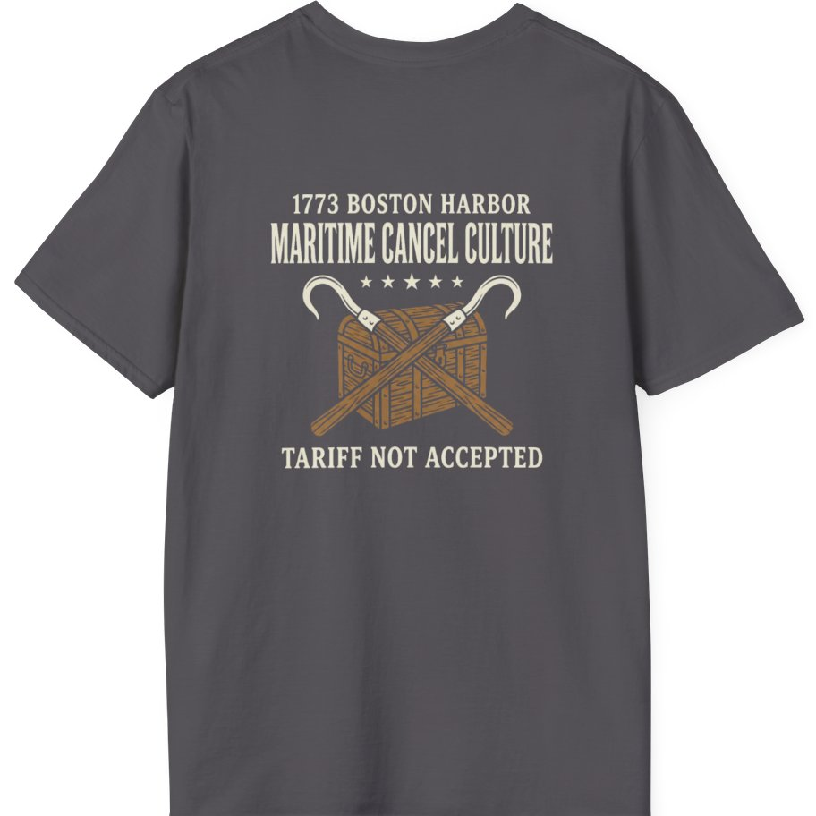 Maritime Cancel Culture Back Print T-Shirt - Charcoal back