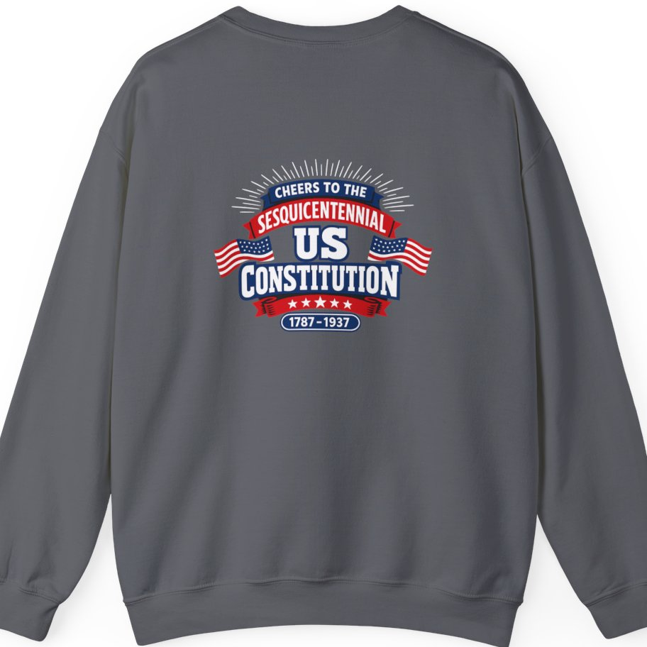 Cheers To The Sesquicentennial Us Back Print Sweatshirt - Charcoal back