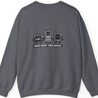 Never Forget Their Service Obsolete Back Print Sweatshirt - Charcoal back