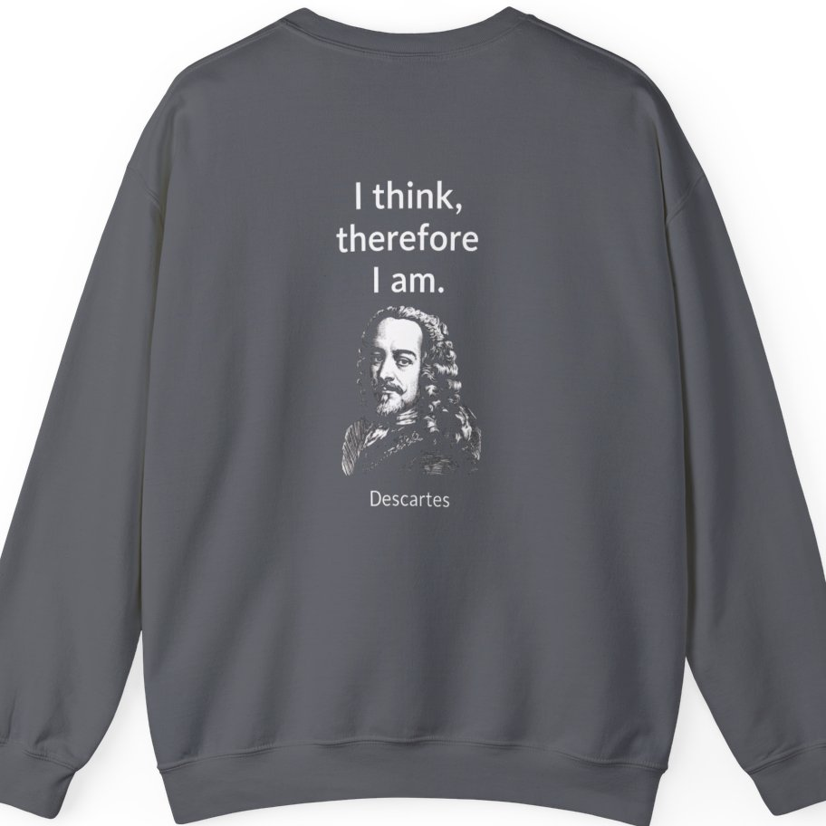 Cogito Ergo Sum Back Print Sweatshirt - Charcoal back