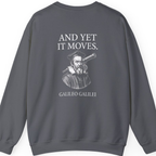 Galileo And Yet It Moves Back Print Sweatshirt - Charcoal back