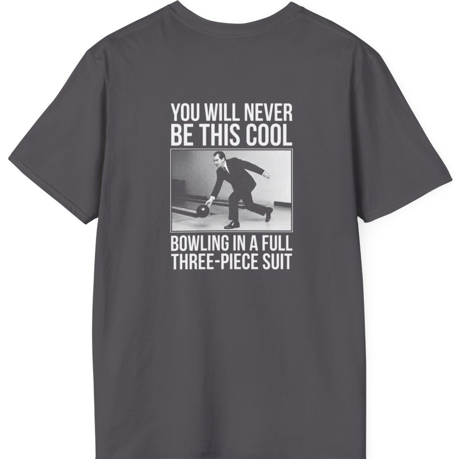 Nixon Suit Bowling Flex Back Print T-Shirt - Charcoal back