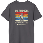 Public Payphone Memorial Back Print T-Shirt - Charcoal back