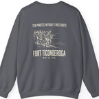 Fort Ticonderoga Ten Minutes Back Print Sweatshirt - Charcoal back