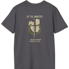Et Tu Brute Julius Caesar Back Print T-Shirt - Charcoal back