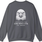 Stressed Eagle Fine Since Back Print Sweatshirt - Charcoal back