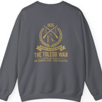 The Toledo War Michigan Volunteer Back Print Sweatshirt - Charcoal back