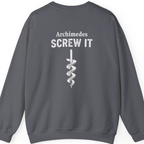 Archimedes Screw It Back Print Sweatshirt - Charcoal back