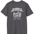 Trojan Wooden Horse Back Print T-Shirt - Charcoal back