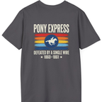 Pony Express Memorial Back Print T-Shirt - Charcoal back
