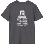John Hancock Signature Superlative Back Print T-Shirt - Charcoal back