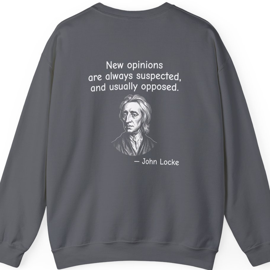 Locke New Opinions Back Print Sweatshirt - Charcoal back