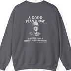 Patton Good Plan Back Print Sweatshirt - Charcoal back