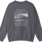Roman Aqueducts Service Review Back Print Sweatshirt - Charcoal back