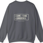 I Came I Saw I Back Print Sweatshirt - Charcoal back