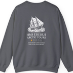 Hms Erebus Arctic Tours Back Print Sweatshirt - Charcoal back