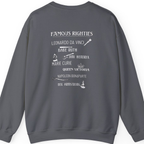 Famous Righties Back Print Sweatshirt - Charcoal back