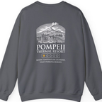 Pompeii Thermal Resort Back Print Sweatshirt - Charcoal back