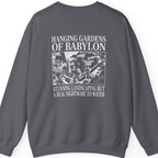 Hanging Gardens Landscaping Back Print Sweatshirt - Charcoal back