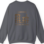 I Survived The Fall of Back Print Sweatshirt - Charcoal back